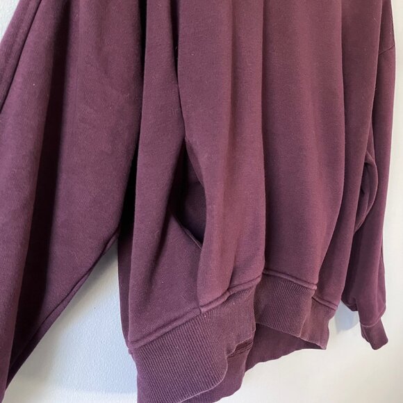 ATHLETA COZY KARMA HOODIE SWEATSHIRT MAROON MEDIUM EUC - Picture 4 of 9